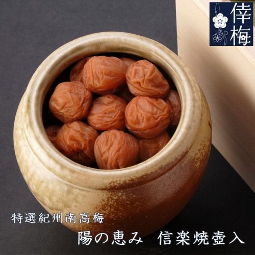 倖梅 特選紀州南高梅 陽の恵み 信楽焼壷入 1.2kg 2003