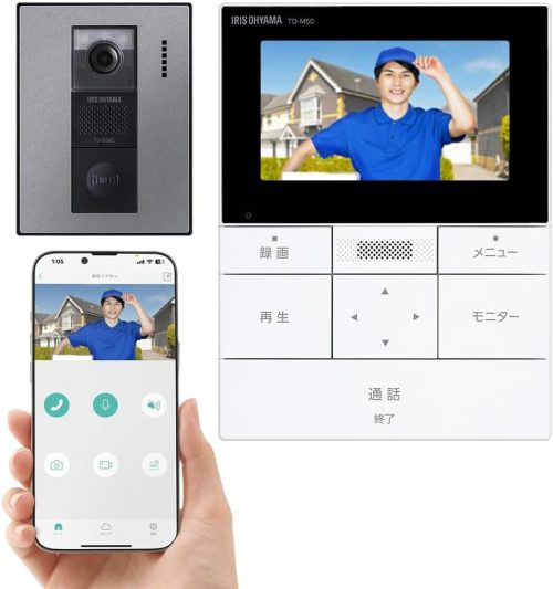 アイリスオーヤマ(IRIS OHYAMA) テレビドアホン TD-SM5030CT-BSH