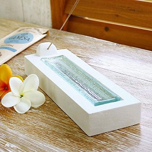 アジア工房(Asia-kobo) ホワイトセメントとガラスの涼しげなお香立て 3741