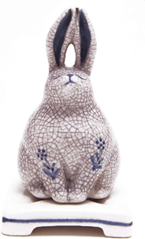 日本香堂(NIPPON KODO) うさぎ香炉 墨貫入 75528