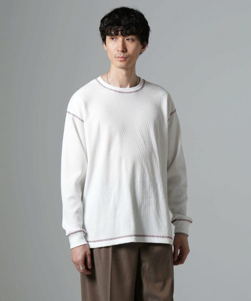 ナノ・ユニバース(NANO universe) ステッチワッフルTシャツ 長袖