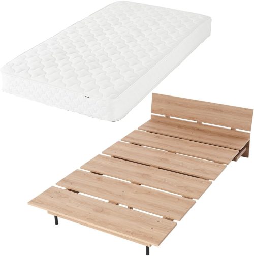 ロウヤ(LOWYA) 木目調ローベッド マットレスCセット 4RBD7_2ZWQRL