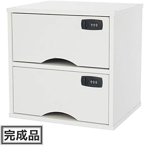 セミ-工業 CUBE BOX α 木製2段引き出しタイプ ダイヤル2個タイプ 完成品 ACBAK2W