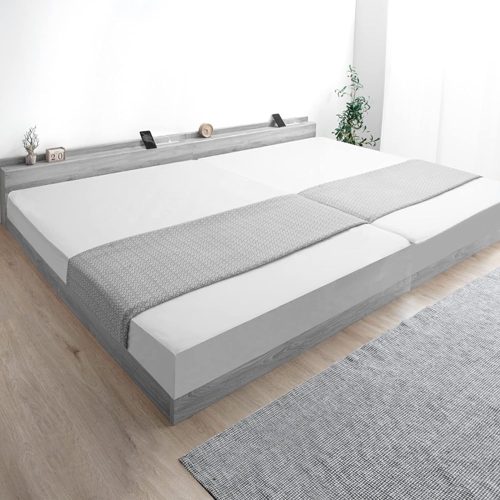 タンスのゲン マットレス付き USB・2コンセント付 ワイドキングローベッド 73400041