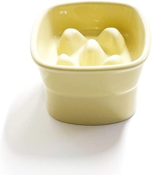 手作り工房 夕立窯 早食い防止 高台カラーフードボウル