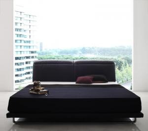 ベッドスタイル(BED STYLE) リクライニング機能付モダンデザインローベッド T040113378