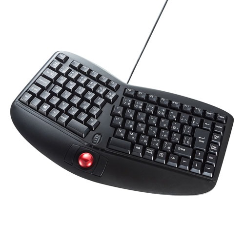 サンワサプライ(SANWA SUPPLY) エルゴノミクスキーボード トラックボール付き SKB-ERG5BK
