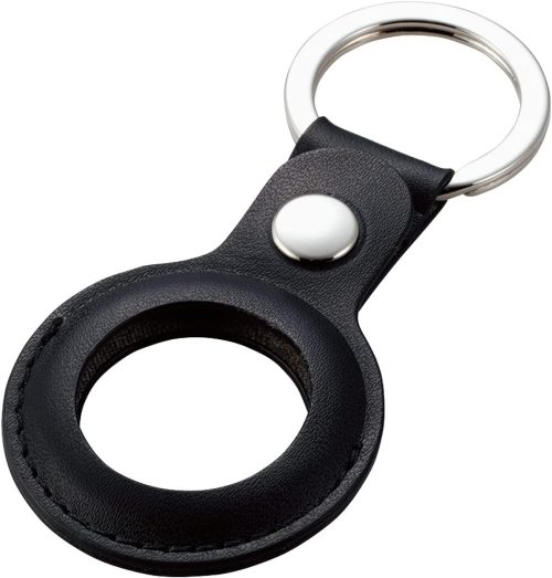 エレコム(ELECOM) AirTag対応キーリング付ソフトレザーバンパー AT-LBK