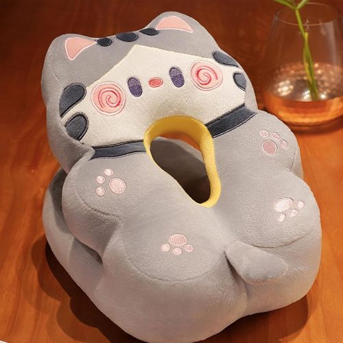 Yabound うつ伏せ 枕 昼寝枕 猫柄