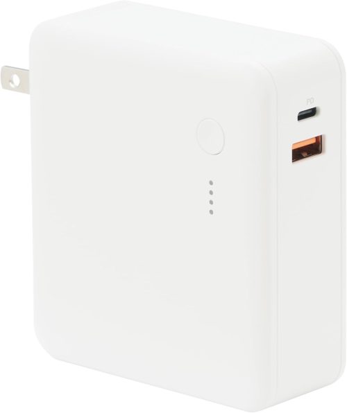 無印良品 急速充電ができるモバイルバッテリー付充電器 10000mAh USB-C/A MJ-PSMB100 83825003