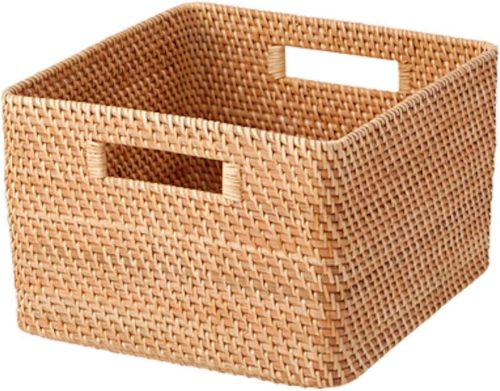 無印良品 重なるラタン角型バスケット 大 18021826