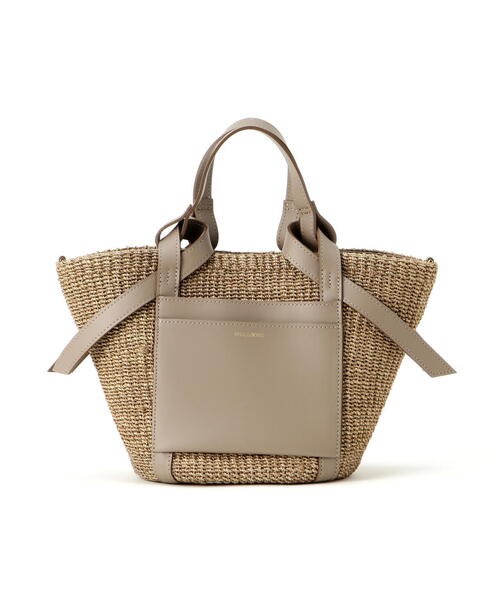 ヴィオラドーロ(VIOLAd’ORO) MIRO アバカ製 2WAYレザーポケットトートMサイズ