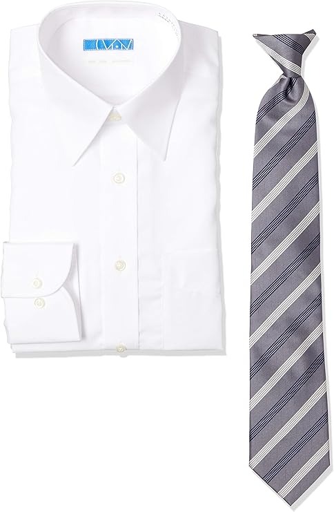 スマートビズ(SMART BIZ) 一生ノーアイロン ニットシャツ&ワンタッチネクタイセット