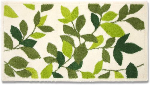 オカ(OKA) 洗えるコーナー吸着玄関マットリーフグリーン2