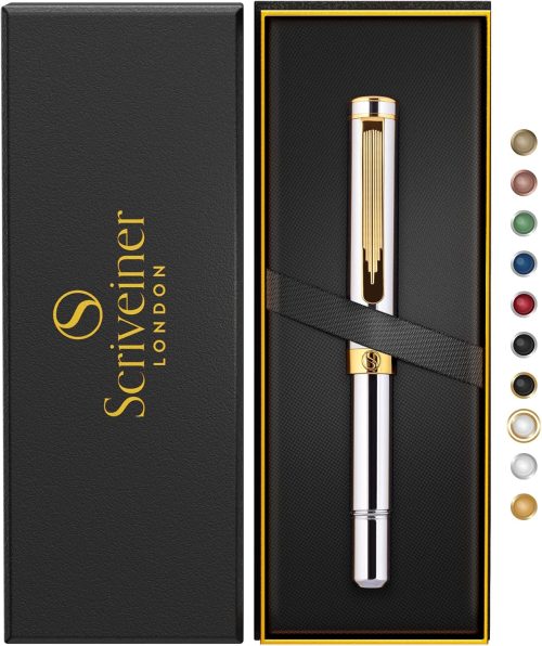 Scriveiner シルバー クローム ブラック ボールペン
