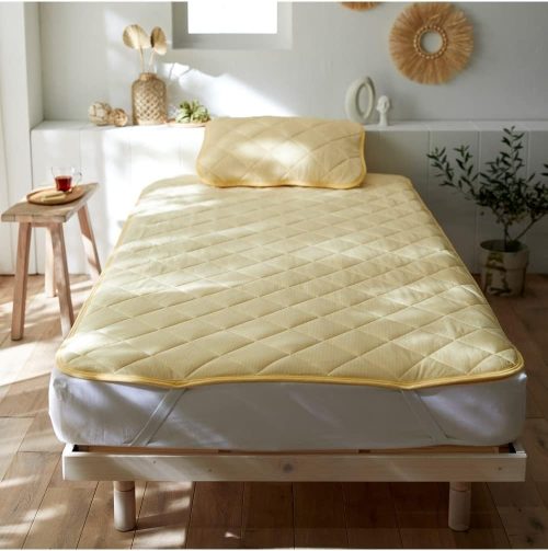 ニッセン 接触冷感×綿混タオル地吸汗速乾リバーシブル敷きパッド