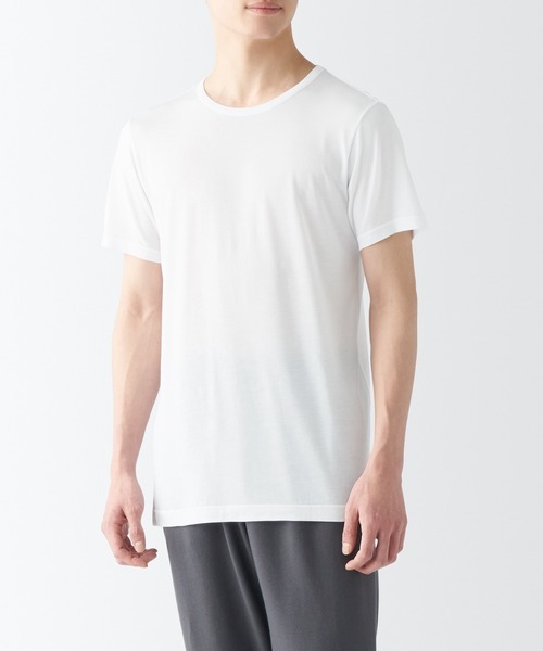 無印良品 紳士 ひんやりなめらか クルーネック半袖Tシャツ