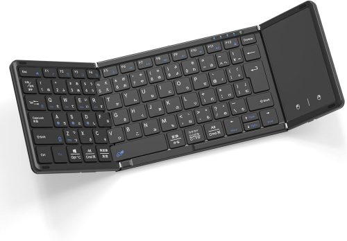 折りたたみ式Bluetoothキーボード Amazon | 折りたたみ式Bluetoothキーボード、タッチパッド付き