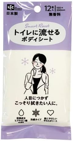 レック(LEC) Smart Reset 女性用 流せる ボディシート 無香料