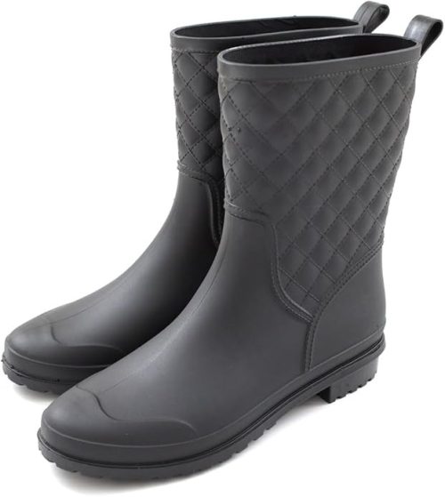 アミアミ(AmiAmi) レインブーツキルティングミドル丈 レディース