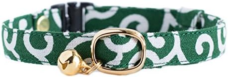 猫雑貨 招福 唐草もよう猫首輪 セーフティバックル