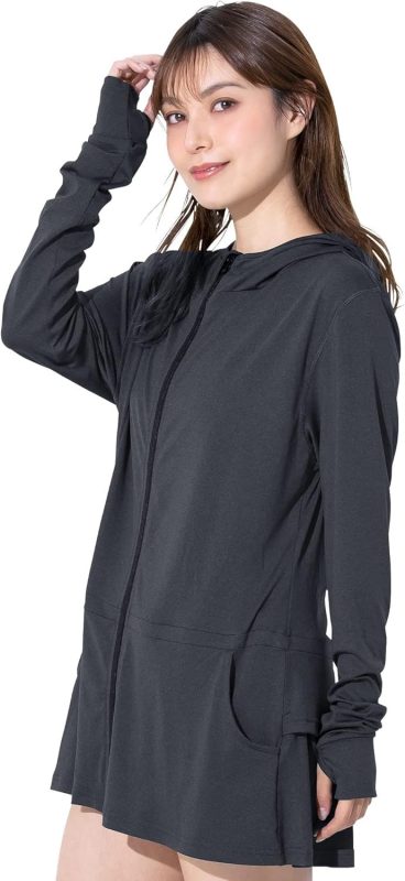 フェロー(Fellow) レディース ラッシュガード ロング フリルパーカー