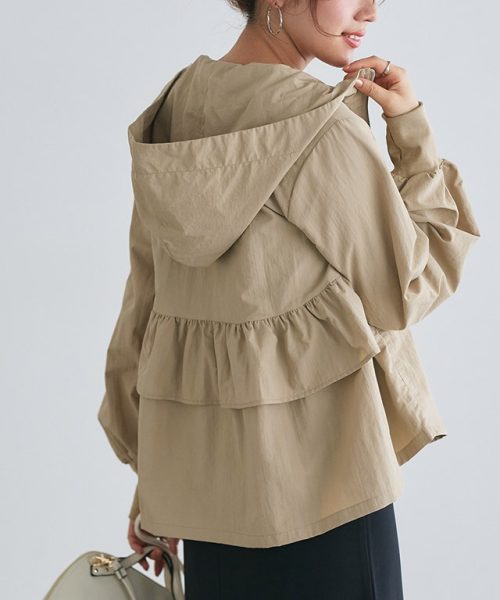 ピエロ(Pierrot) UVカットバックフリルパーカー