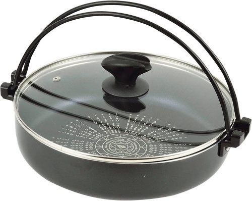 パール金属(PEARL METAL) NEW贅の極み ブルーダイヤモンドコートIH対応ガラス蓋付すきやき鍋 26cm HB-3257