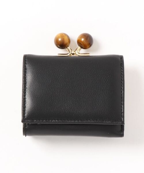 ペルケ(perche) ジェムストーンがま口3つ折り財布