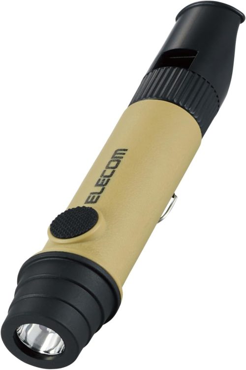 エレコム(ELECOM) 防災 乾電池式懐中電灯 笛タイプ DE-KD03BE