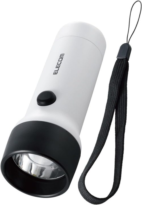 エレコム(ELECOM) 防災 乾電池式懐中電灯 モバイルバッテリー機能付 DE-KD05WH