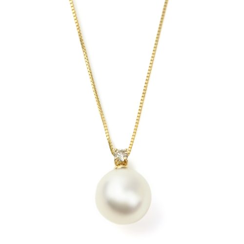 伊勢あこや真珠工房OKKO Mana ネックレス 南洋真珠 白蝶真珠 白蝶パール ホワイトパール 10mm