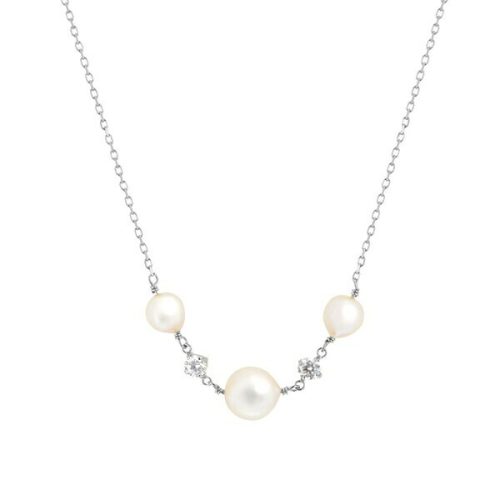 ブルーム(BLOOM) 6月誕生石 あこや真珠 シルバー ロジウムメッキ ネックレス