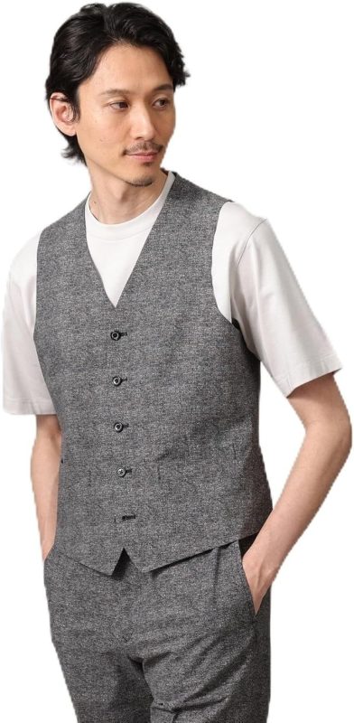 タケオキクチ(TAKEO KIKUCHI) 抗菌防臭 3ピース対応 COOL DOTS ドビープリント ベスト