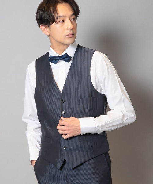 クラウデッドクローゼット(CROWDED CLOSET) ブライトナローストライプスーツベスト