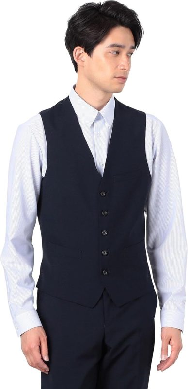 コムサイズム(COMME CA ISM) セットアップ対応 トロピカルベスト ポリエステル ウール