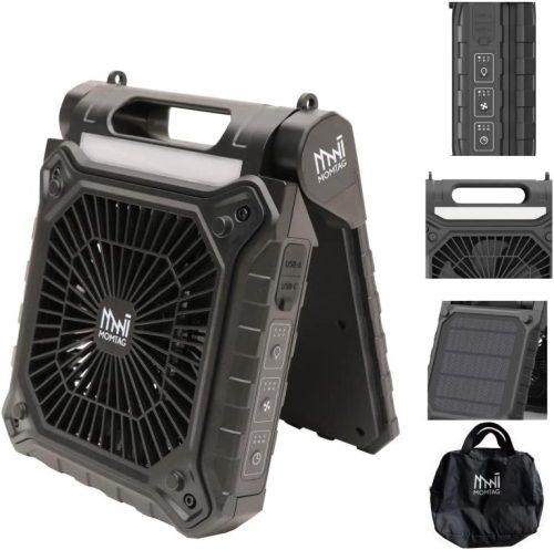 ヒロコーポレーション MOMTAG ポータブルソーラーライトファン HDL-9757