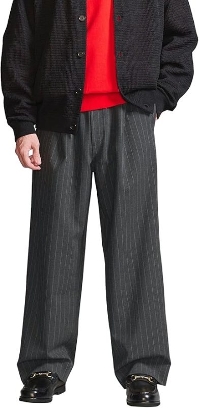 ビューティアンドユース ユナイテッドアローズ(BEAUTY&YOUTH UNITED ARROWS) ピンストライプ 1プリーツ イージーパンツ