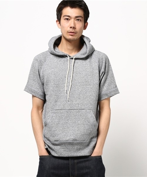 ジムマスター(gym master) Sweat Raglan Pull over Hooded Short Sleeve