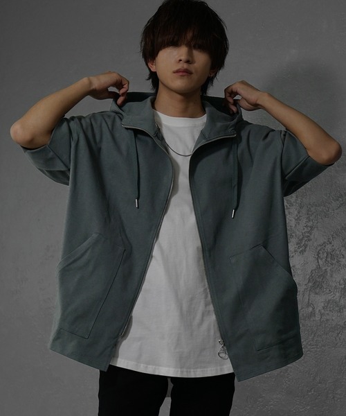 マイノリティ(MinoriTY) ヘビーウエイトスタンドZIPポンチョパーカー