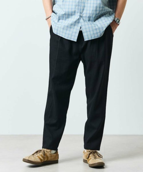 フリークスストア(FREAK’S STORE) テーパードシルエット コットンリネン イージーパンツ