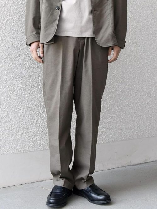 シップス エニィ(SHIPS any:) 接触冷感 遮熱等 ハイブリッド リネン イージーパンツ セットアップ対応 25SS