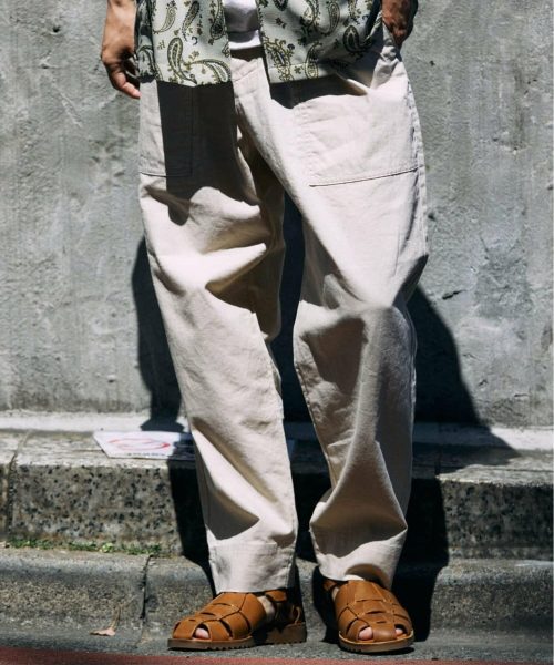 ジャーナルスタンダード レリューム(JOURNAL STANDARD relume) HOUSE HOLD ハウスホールド コットンリネンベイカーパンツ