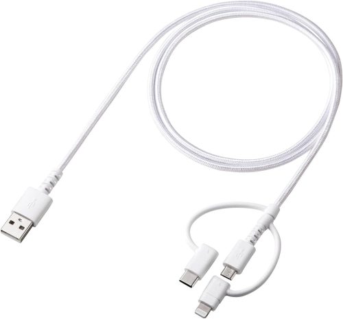 サンワサプライ(SANWA SUPPLY) ライトニング・Type-C・microUSB 3in1 ケーブル KB-IPLTCM10