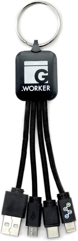 G.WORKER キーホルダー3in1充電専用ケーブル GWC-3