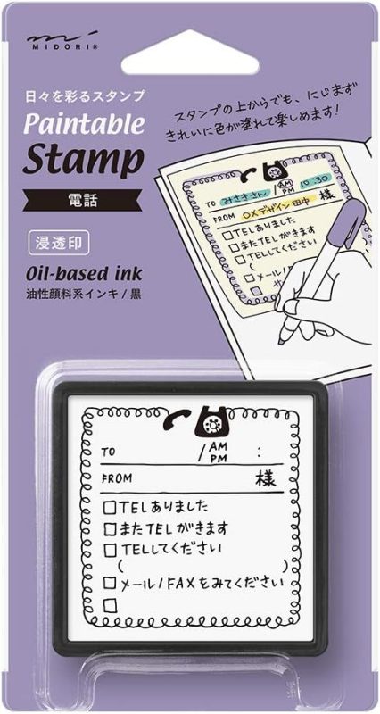 ミドリ スタンプ 浸透印 電話柄 35404006