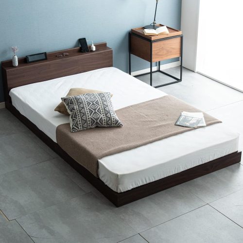 タンスのゲン クイーン USB・2コンセント&スマホスタンド付 ローベッド 73400036