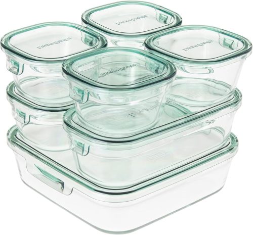 イワキ(iwaki) 耐熱ガラス 保存容器 7個セット パック＆レンジ PSC-PRN-G7