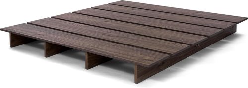 ロウヤ (LOWYA) クイーン ベッドフレーム ロータイプ 木目調