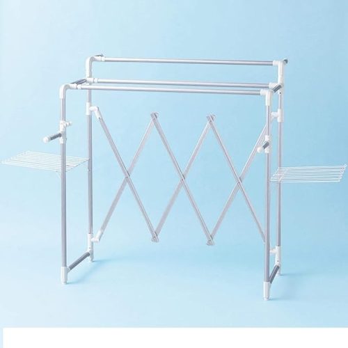 ベルメゾン 軽量アルミベランダ物干し ワイド竿3本付き